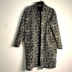 Philosophy Women's Lightweight Black and White Open Coat w/side pockets. Sz S.